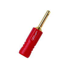 QED AIRLOC ABS 4MM BANANA PLUG RED